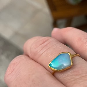 Customer photo from Thena, Raw Australian Opal Ring