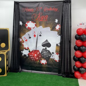 PUGED Casino Theme Birthday Party Decorations Party Backdrop, Foil Bal –  ToysCentral - Europe