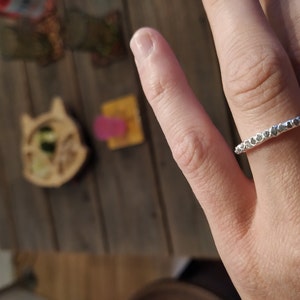 Diamond Splinter Ring / Salt and Pepper Diamond Ring / Raw - Etsy