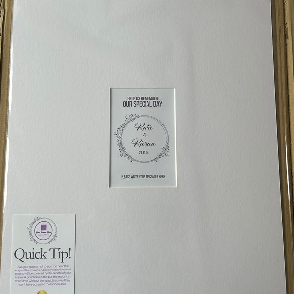 Personalised Wedding Signature Photo Mount - Bespoke Mount Boards for ...