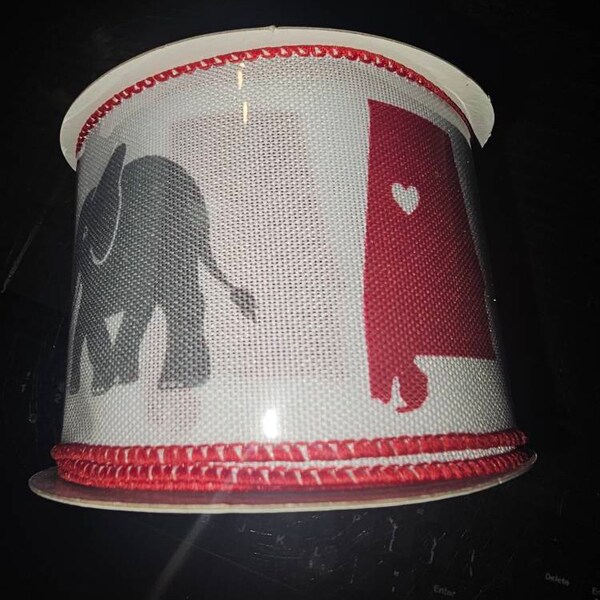 Alabama Football Ribbon Roll Tide Ribbon Houndstooth Ribbon 2.5 Inch ...