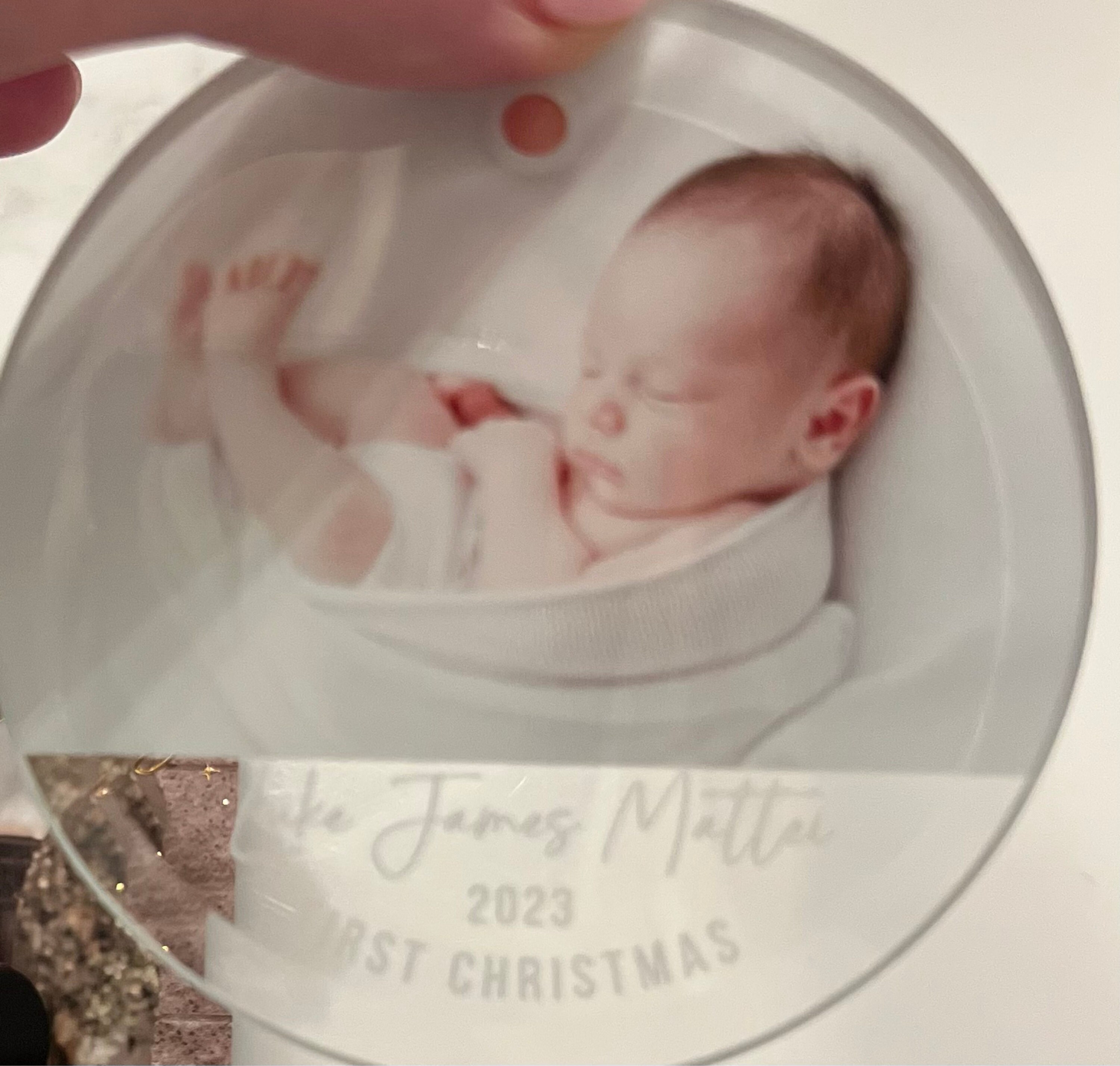 Personalized Baby&#39;s First Christmas, 2023 Christmas Ornament, First Christmas, Photo Ornament, Christmas Ornament, Custom Ornament, 2023