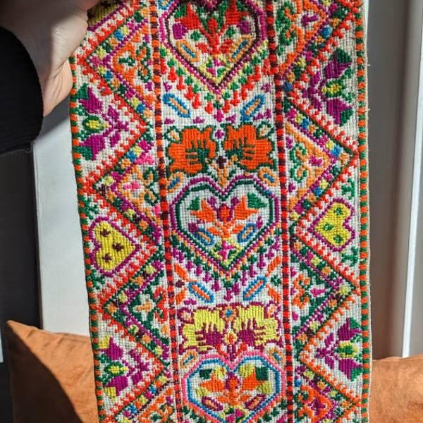 Hmong Rug Hmong Vintage Hand Embroidered Panels - Tribal Art - Cross Stitch ...