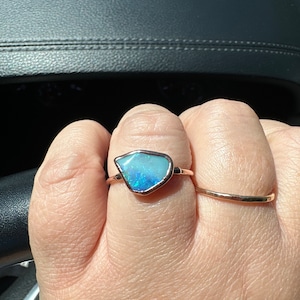 Customer photo from K., Raw Australian Opal Ring