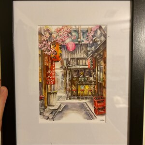 Japan Painting Yokocho Alley, Shinjuku, Tokyo, Japan Art Print
