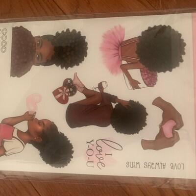 Printable Self Care Planner With African American Illustration - Etsy