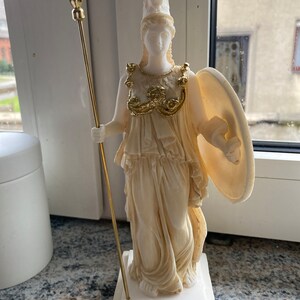 アテナ像、ギリシャの知恵の女神の彫刻、ミネルヴァの置物、古代