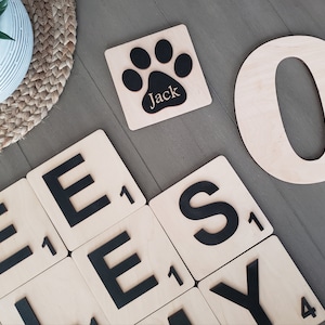 5x5 Large Scrabble Tiles Wall Art Family Scramble Letters - Etsy