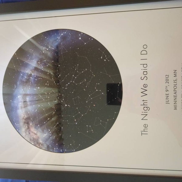 Customized Star Poster, Realistic Night Sky Map, Personalized Star Map ...