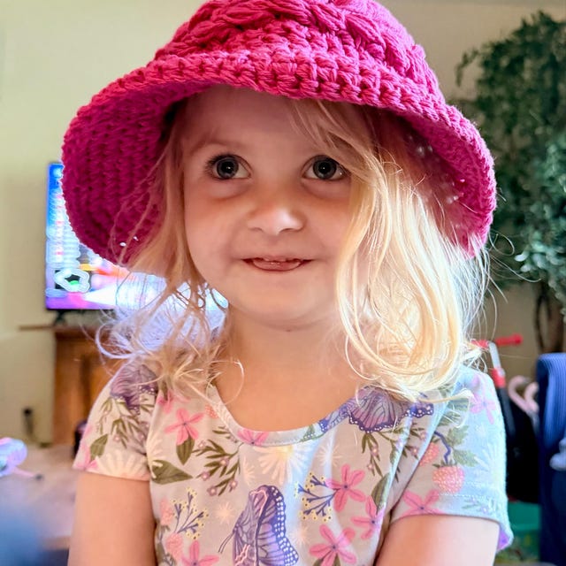 A customer's finished Wheatfield Sun Hat Crochet Pattern