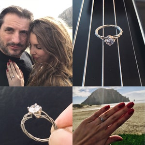 Guitar String Engagement Ring Purity Ring Unique Engagement Ring