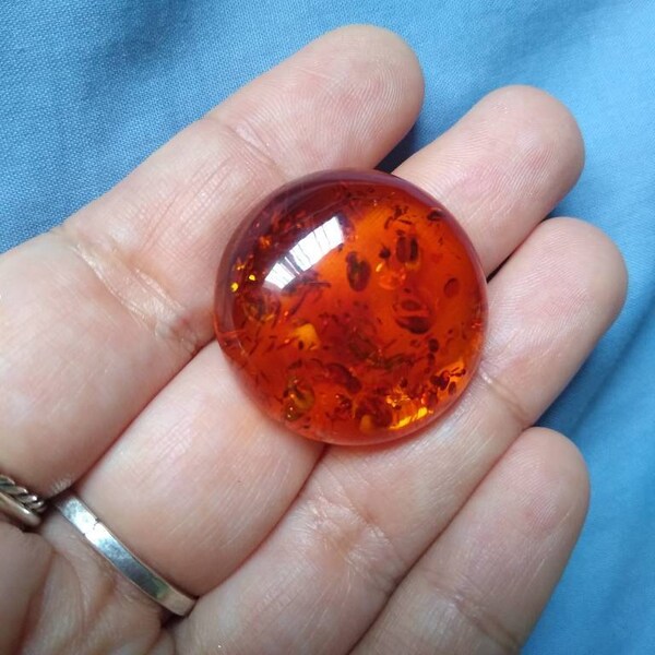 Pendentif En Ambre De La Baltique Et Argent 925 - Coeur - Occasion - Sans Marque