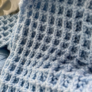 Crochet Easy Waffle Baby Blanket Sirin's Crochet Instant PDF Download ...