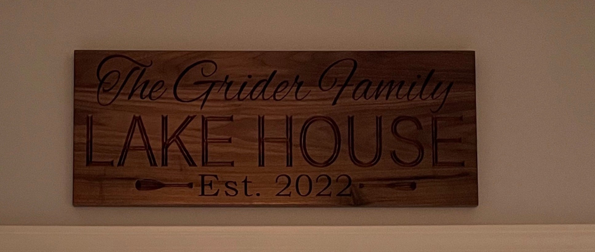 Custom Carved Wood Sign: Lake House, Cabin, Lodge Decor