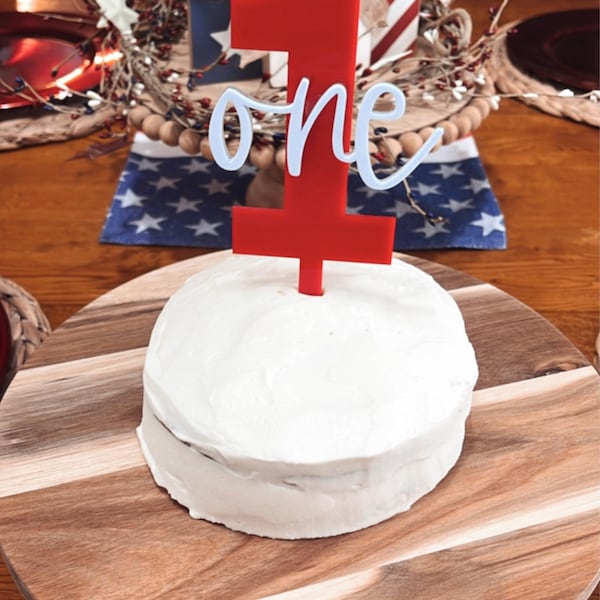 One Cake Topper, First Birthday Cake Topper, ONE Smash Cake Topper ...