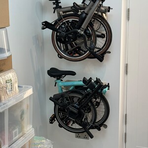 Brompton Wall Mount Plywood Dock rack Folding Bicycle Storage Hanger Hand Made Designed Built in Scotland Etsy Ireland