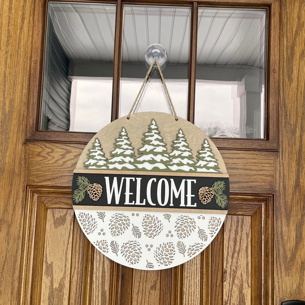 Winter Door Hanger | Winter Door Sign | Winter Door Decor | Christmas ...