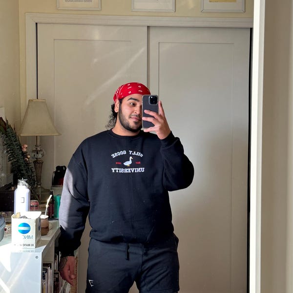 My Anxiety is Chronic but This Ass is Iconic Embroidered Sweatshirt Y2K ...