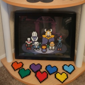 Undertale Soul Containers パーラービーズアート、ハンドメイド