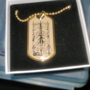 南無妙法蓮華経ネックレス、御本尊日蓮書、金製ジュエリー - Etsy 日本