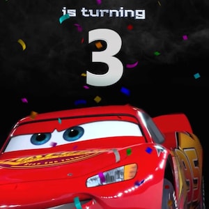 Cars invitation birthday video, Lightning Mcqueen birthday invitation, Cars video invite