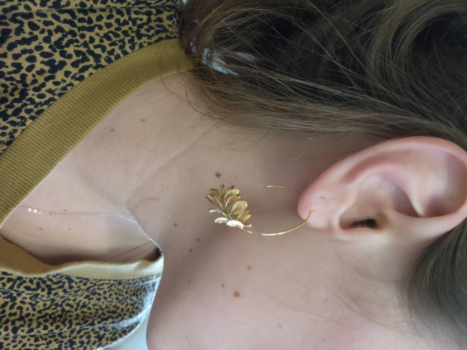RosmarinBlatt Ohrringe, Gold Silber Blatt Ohrringe, Realistische Zweig Zweig Ohrringe, Geschenk für die beste Freundin, 30. Geburtstagsgeschenk