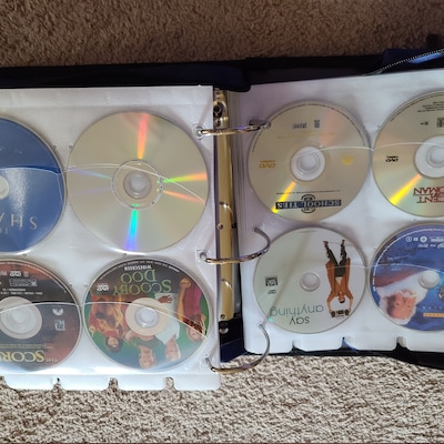 8 Disc Cd/dvd/blu-ray Binder Page With Safety-sleeve Pack of 20 - Etsy