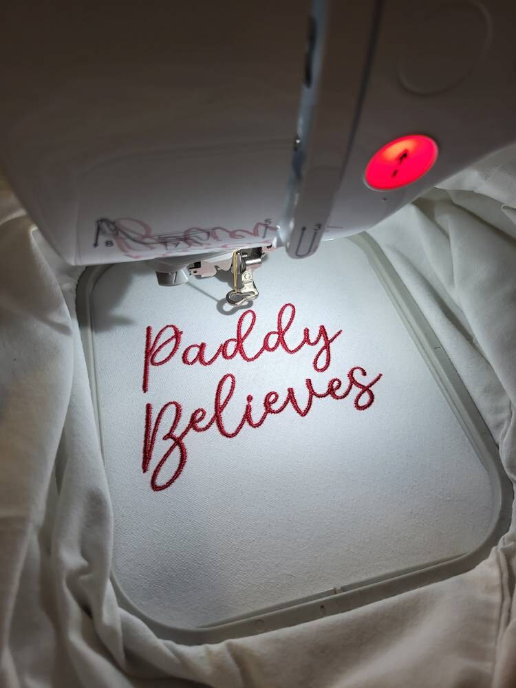 Customer photo for Mrs Claus - Embroidery font