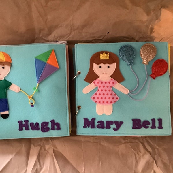 Custom Quiet Book Baby Felt Toddler Busy Book Montessori Fabric ...