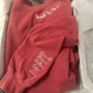 Comfort Colors® Custom Gigi Embroidered Sweatshirt With Names on the ...