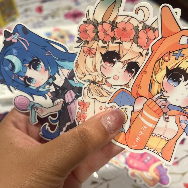 かわいいアニメガールステッカーパック：ラミネートビニールミステリー