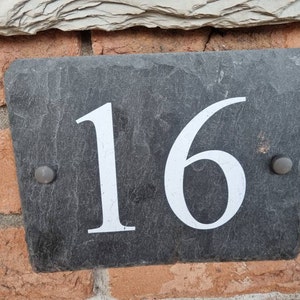 Rustic Door Numbers Personalised Rustic Natural Door Number Slate Sign SMALL - Etsy UK