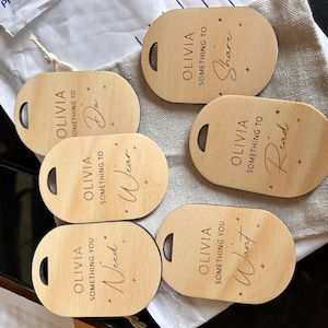 Personalised something to wooden tag / gift tags / Christmas tag / Want Need Read Wear Share / Reusable wooden gift tag / Meaningful gift