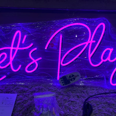 Lets Party Neon Sign Party Decor LED Neon Sign Pool Party - Etsy