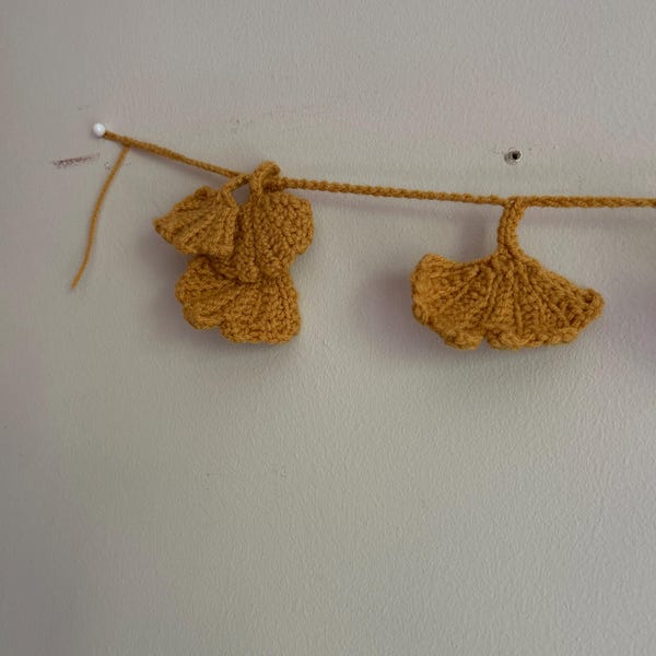 Ginkgo Leaf Crochet Pattern, Autumn Leaf, Fall Applique, PDF for ...