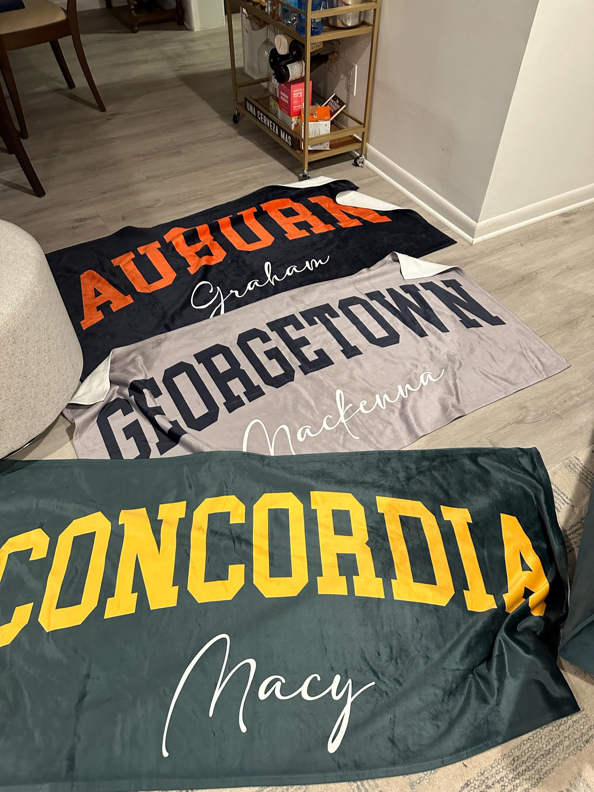 Custom College Beach Towel, Personalized Graduation, Senior 2024, Alabama, Harward Baseball Team,  University Club City Pool Bath Towel Gift