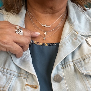 Small pearl cross necklace, Dainty cross necklace, Cute cross necklace, Gold Silver Rose gold necklace, pearl cross necklace, pearl jewelry