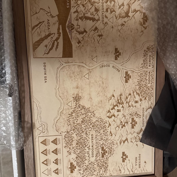Red Rising Map, Wood Engraved Map of Mars From Book 1 - Etsy