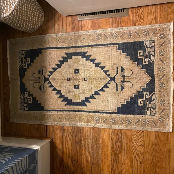 Full Neutral Old Rug , 2.95'' X 5.64'' Area Rug , 3x5 Boho Rug , Muted ...