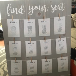 Find Your Seat Wedding Seating Chart Board,wedding Signs Wood,wood ...