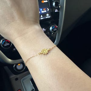 Customer photo, Snowflake Bracelet