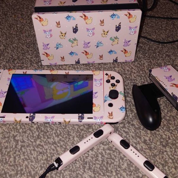 Pokemon Eevee Evolution Nintendo Switch Skin, Sylveon Umbreon Pattern ...
