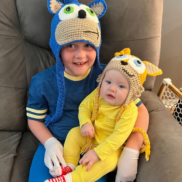Crochet Sonic INSPIRED Hat/ Sonic the Hedgehog Hat/ Blue Sonic Beanie ...