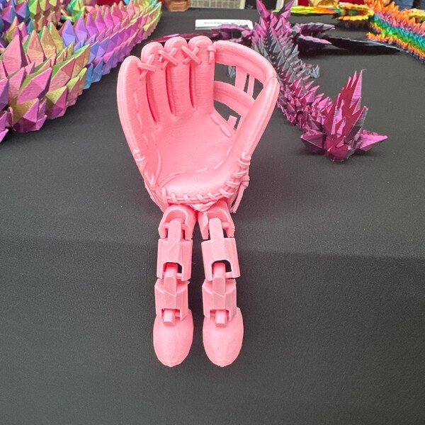 Stl File Sports Articulated Baseball Glove STL File for 3D Printing | Printable STL 3D ...