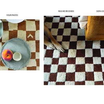Handmade Checker Rug, Jute Kilim Checkerboard Rug, Home Decor Checkered ...