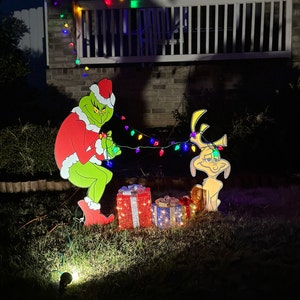 Right Facing GRINCH Stealing CHRISTMAS Lights Yard Art Grinch - Etsy