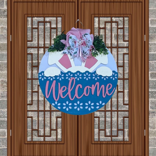 Unfinished Wood Round DIY Kit | Howdy Y'all Handkerchief Door Hanger ...