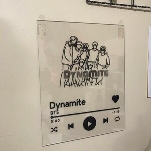 BTS Dynamite Spotify Acrylic Plaque 8x10in | Etsy