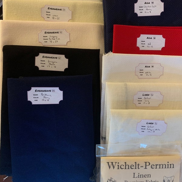 Fabric Label Stickers - Organize Your Cross Stitch Fabric - Storage ...