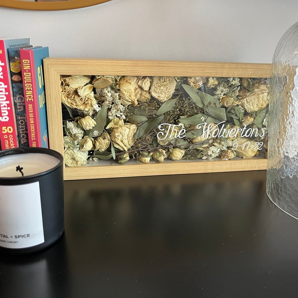 Wedding Shadow Box With Names and Date Wedding Gift Customized - Etsy